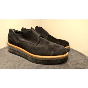 Vince Davy Suede Platform Oxford Slip On Shoes Designer Minimalist NWOT 6